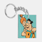 Flintstenen | Fred & Pebbles Flintstone Sleutelhanger (Voorkant Links)