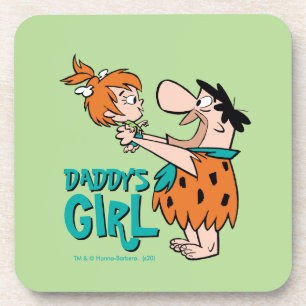 Flintstenen Fred & Pebbles - Papa's meisje Bier Onderzetter