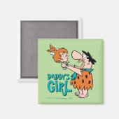 Flintstenen | Fred & Pebbles - Papa's meisje Magneet (Voorkant / Achterkant)