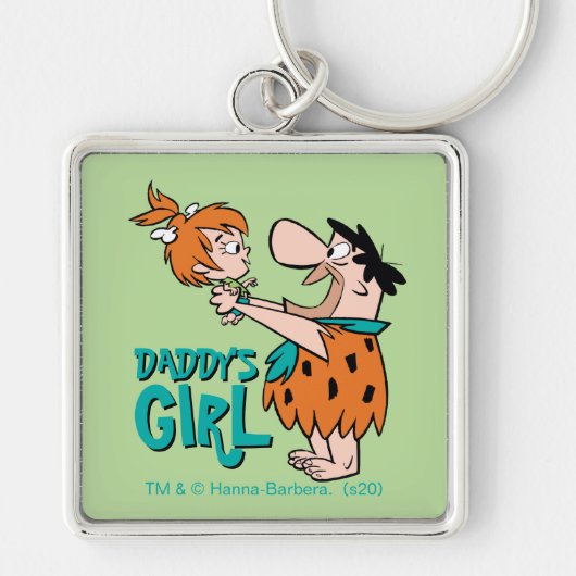Flintstenen | Fred & Pebbles - Papa's meisje Sleutelhanger (Voorkant)