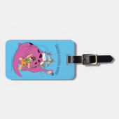 Flintstenen | Fred Sliding Down Tail Bagagelabel (Voorkant horizontaal)