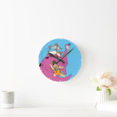 Flintstenen | Fred Sliding Down Tail Ronde Klok (Huis)