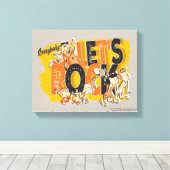 Flintstenen | Iedereen Let's Rock Canvas Afdruk (Insitu (Houten vloer))