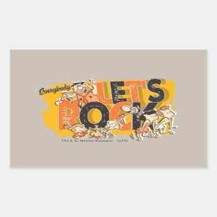 Flintstenen Iedereen Let's Rock Rechthoekige Sticker