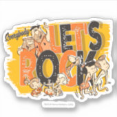 Flintstenen | Iedereen Let's Rock Sticker (Voorkant)