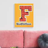 Flintstenen | Monogram voor leesbare stijl Canvas Afdruk (Insitu (Woonkamer))