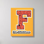 Flintstenen | Monogram voor leesbare stijl Canvas Afdruk (Voorkant)