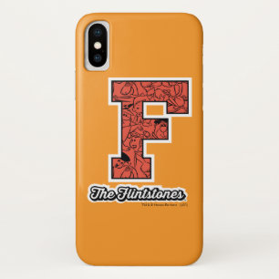 Flintstenen   Monogram voor leesbare stijl iPhone X Hoesje
