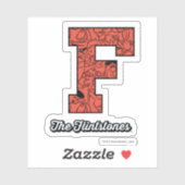 Flintstenen | Monogram voor leesbare stijl Sticker (Vel)