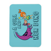 Flintstenen | Pebbles & Dino Play Ball Magneet (Verticaal)