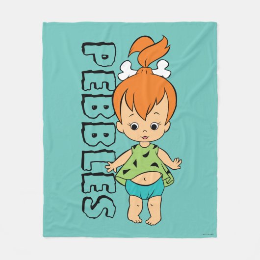 Flintstenen | Pebbles Flintstone Fleece Deken (Voorkant)