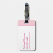 Flintstenen | Pebbles & Haar tijger Bagagelabel (Achterkant verticaal)