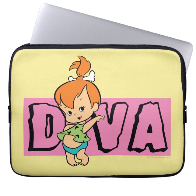 Flintstenen | Pebbles - Little Diva Laptop Sleeve (Voorkant)