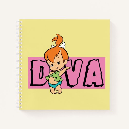 Flintstenen| Pebbles - Little Diva Notitieboek (Voorkant)