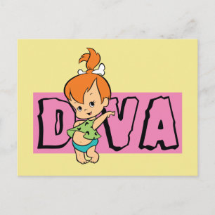 Flintstenen Pebbles - Little Diva Uitnodiging Briefkaart