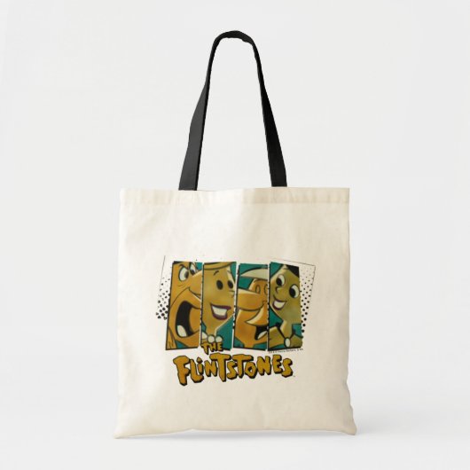 Flintstenen | Retro Comic Character Panels Tote Bag (Voorkant)