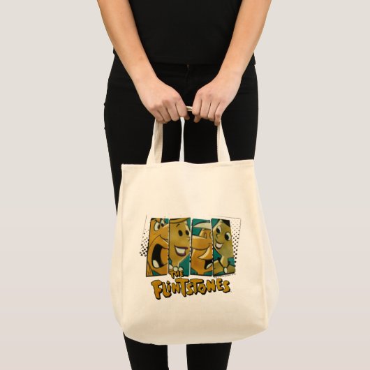 Flintstenen | Retro Comic Character Panels Tote Bag (Voorkant (product))