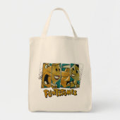 Flintstenen | Retro Comic Character Panels Tote Bag (Voorkant)
