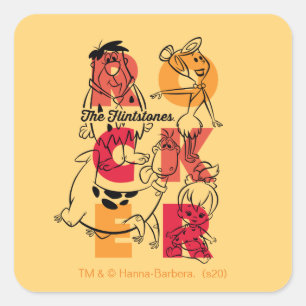 Flintstenen ROCKER Vierkante Sticker