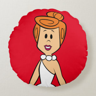Flintstenen   Wilma Flintstone Rond Kussen