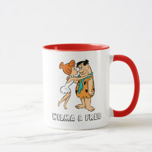 Flintstenen Wilma Kissing Fred Mok