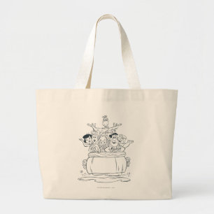 Flintstones Families1 Grote Tote Bag