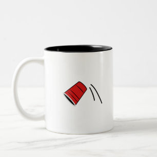 Flip Cup Drink Games Humor Funny Tweekleurige Koffiemok