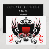 flip cup kampioen koninklijk crest kaart (Voorkant / Achterkant)