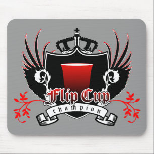 flip cup kampioen koninklijk crest muismat
