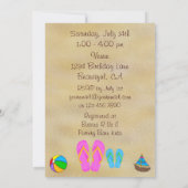 Flip Flop Baby Shower Invitations pour garçons (Dos)