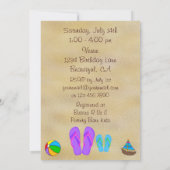 Flip Flop Baby Shower Invitations pour garçons (Dos)