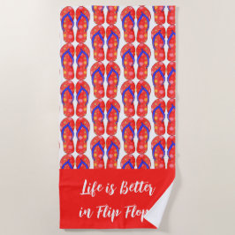 Flip Flop Beach Handdoek