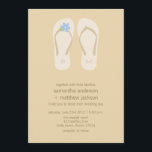 Flip Flop Beach Wedding Invitations -Flower Bleu<br><div class="desc">De superbes tongs monogrammées complètent ce faire-part de mariage de plage,  parfait pour ceux qui disent "Je fais" sur la plage ! N'hésitez pas à vous renseigner sur les changements de couleur !</div>