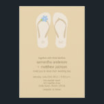 Flip Flop Beach Wedding Invitations -Flower Bleu<br><div class="desc">De superbes tongs monogrammées complètent ce faire-part de mariage de plage,  parfait pour ceux qui disent "Je fais" sur la plage ! N'hésitez pas à vous renseigner sur les changements de couleur !</div>
