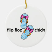 Flip Flop Chick Keramisch Ornament (Voorkant)