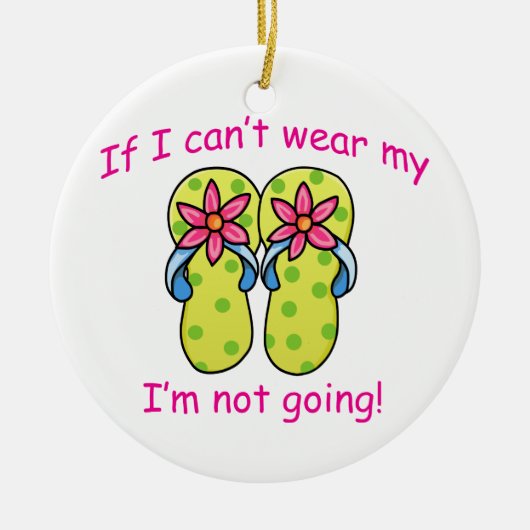 Flip Flop Crisis Keramisch Ornament (Voorkant)