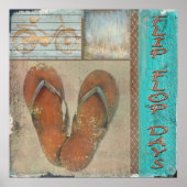 Flip Flop Days, Copyright Karen J Williams Poster (Voorkant)