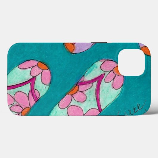 Flip Flop iPhone Case (Achterkant (horizontaal))