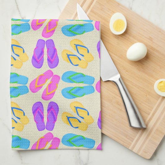 Flip flop motif de serviette de cuisine (Quart Plié)