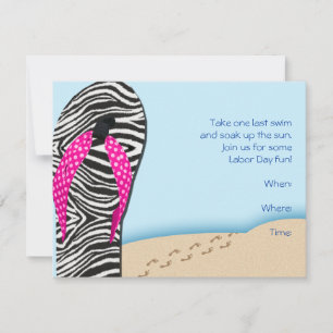 Flip Flop op het strand Party uitnodiging