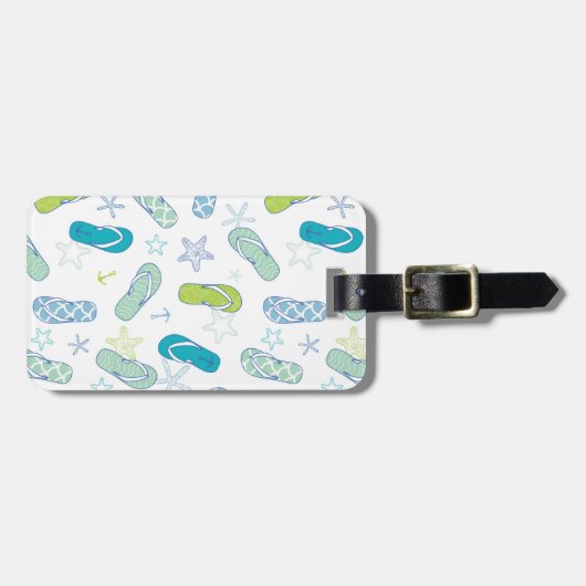 Flip Flop Pattern Bagagelabel (Voorkant horizontaal)