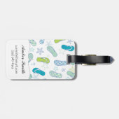 Flip Flop Pattern Bagagelabel (Achterkant horizontaal)