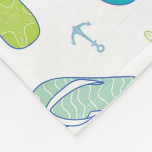 Flip Flop Pattern Fleece Deken (Hoek)