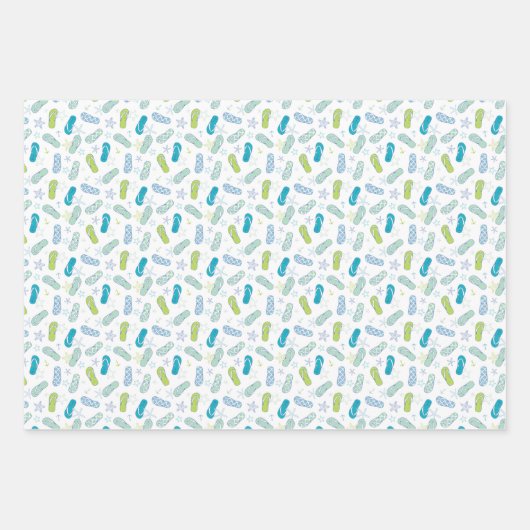 Flip Flop Pattern Inpakpapier Vel (Voorkant 3)