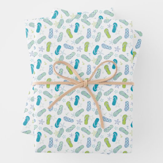 Flip Flop Pattern Inpakpapier Vel (In situ)