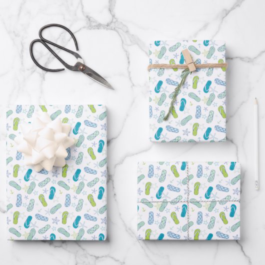 Flip Flop Pattern Inpakpapier Vel (Voorkant)
