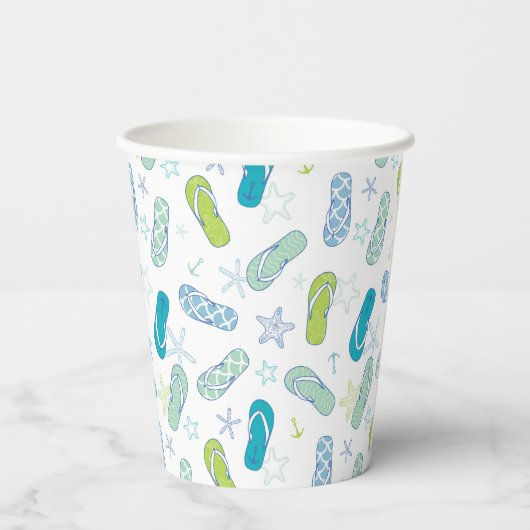 Flip Flop Pattern Papieren Bekers (Achterkant)