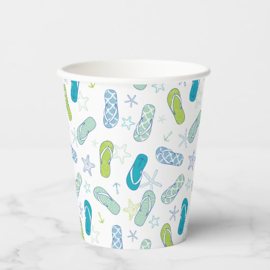 Flip Flop Pattern Papieren Bekers (Voorkant)