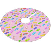 Flip Flop Pattern Roze Kerstmis Kerstboom Rok (Gekanteld)