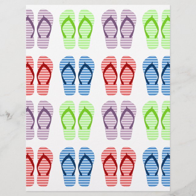 Flip Flop Pattern Scrapbook Paper (Voorkant)